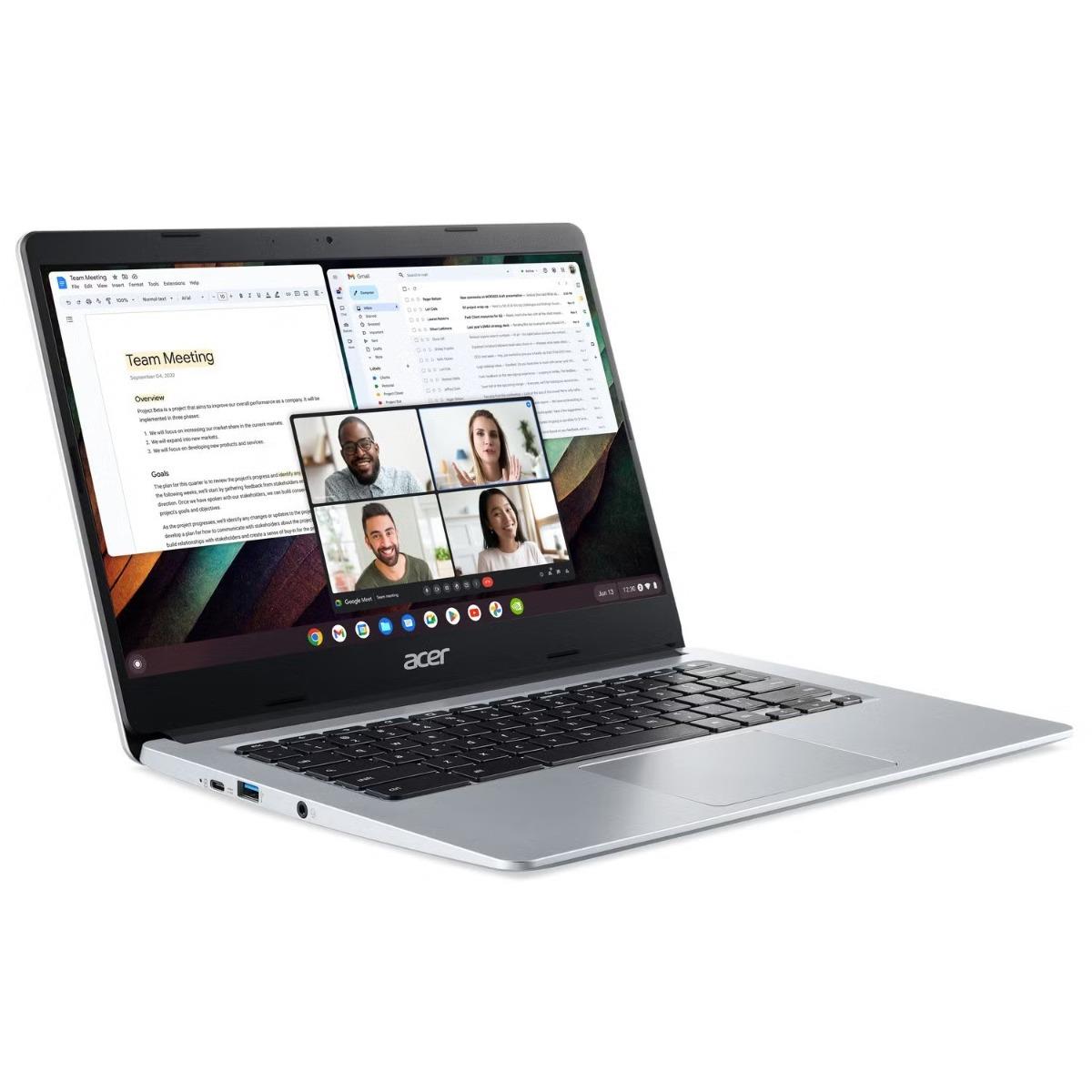 Acer Chromebook 314 14'' MediaTek MT8183 128GB 8GB Silver Laptop