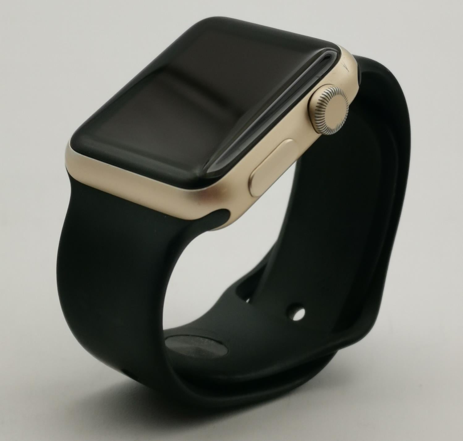 Apple Watch 1st Gen 38mm Gold Black Bluetooth Wi-Fi Smartwatch A1553 B
