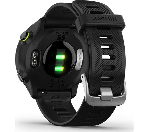 Garmin Forerunner 55 30mm Black GPS HRM Bluetooth Fitness Tracking Smartwatch A