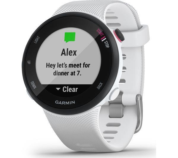 Garmin Forerunner 45S 33mm White GPS HRM Bluetooth Sports Smartwatch
