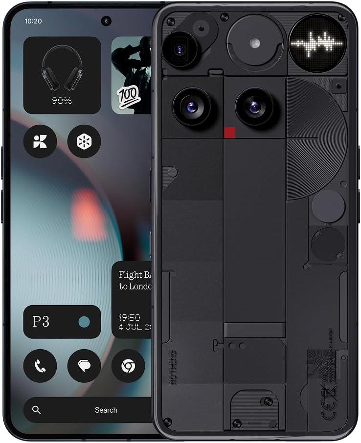 Nothing Phone 3 512GB Android Unlocked SIM 5G Black Mobile Smartphone A