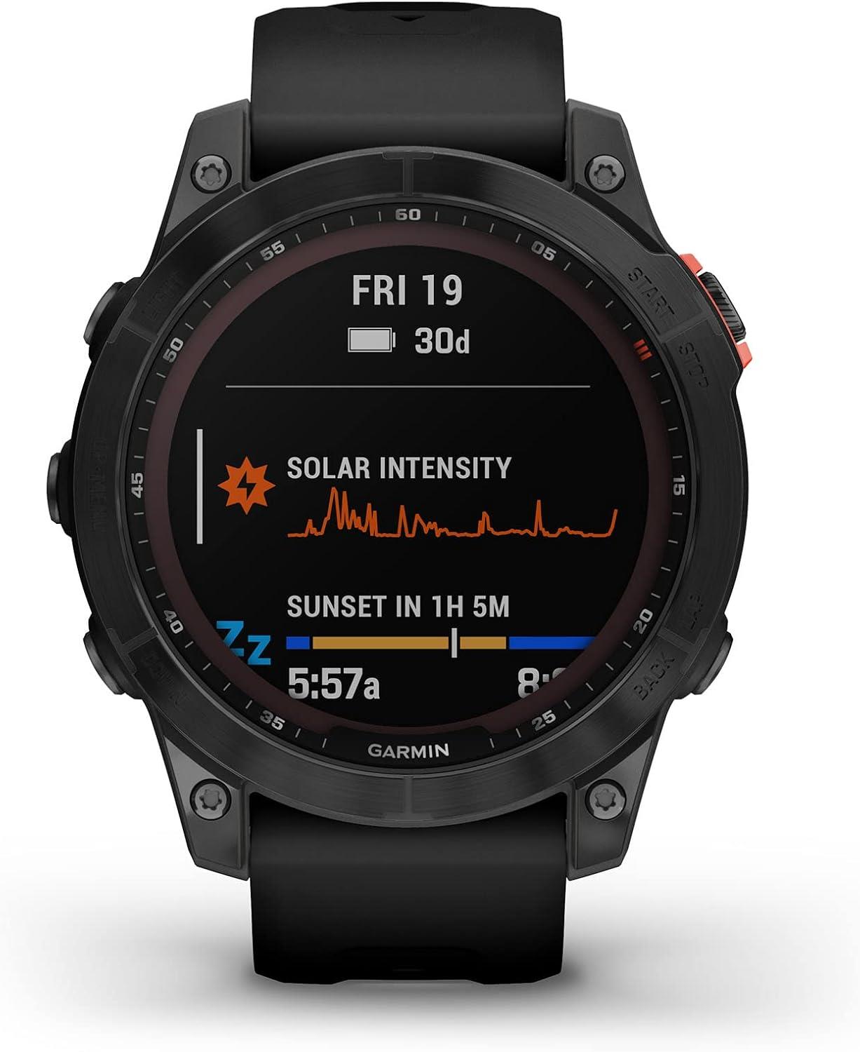 Garmin Fenix 7 Solar 47mm GPS HRM Bluetooth Fitness Slate Grey Smartwatch A