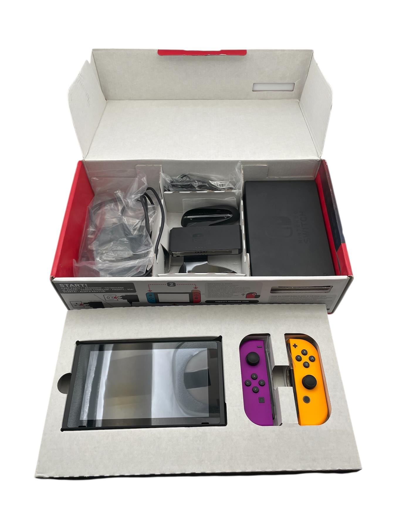 Nintendo Switch 32GB Neon Purple & Orange Handheld Video Games Console