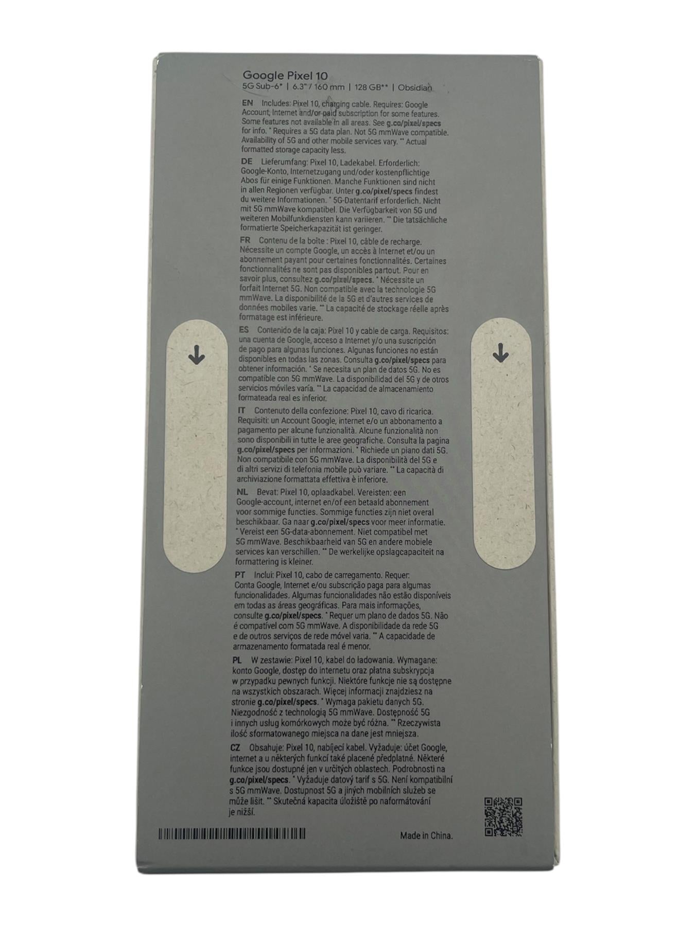 Google Pixel 10 128GB Android Unlocked SIM 5G Obsidian Mobile Smartphone NEW