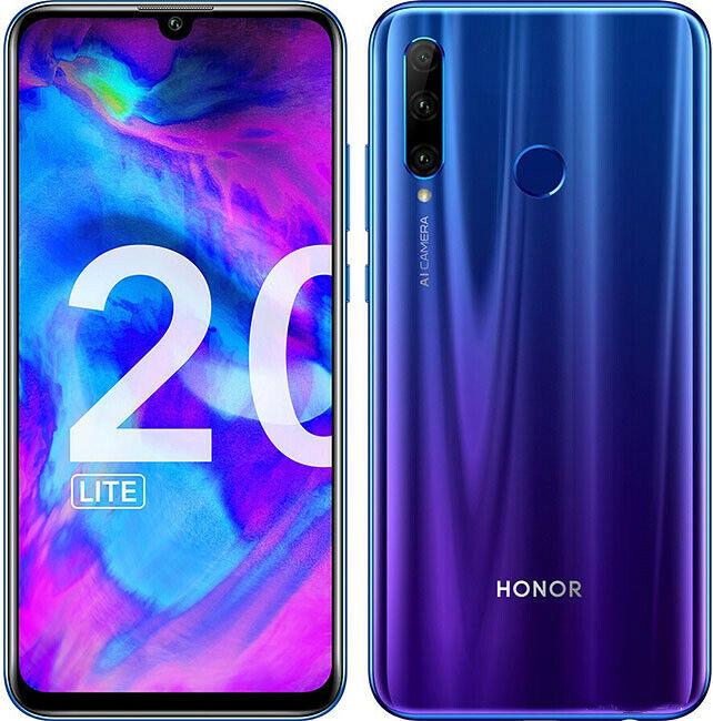 Honor 20 Lite 128GB 4GB 4G Android Nano Sim Phantom Blue Smartphone HRY-LX1T