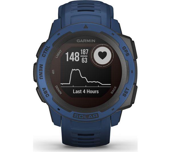 Garmin Instinct Solar 30mm GPS HRM Tidal Blue Bluetooth Smartwatch B