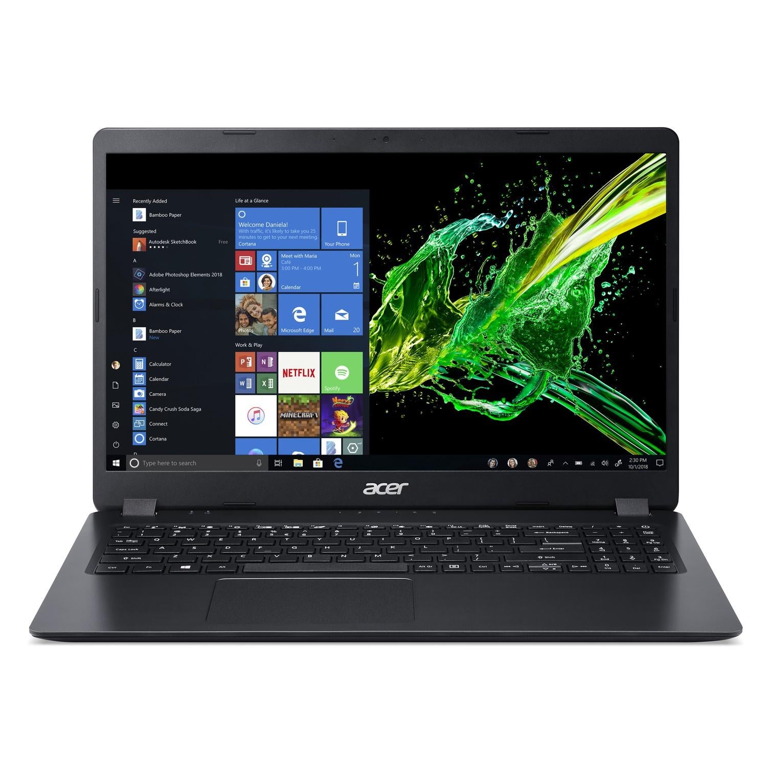 Acer Aspire 3 15.6'' AMD E2 9000e 1TB 4GB HD Win 10 Black Laptop B