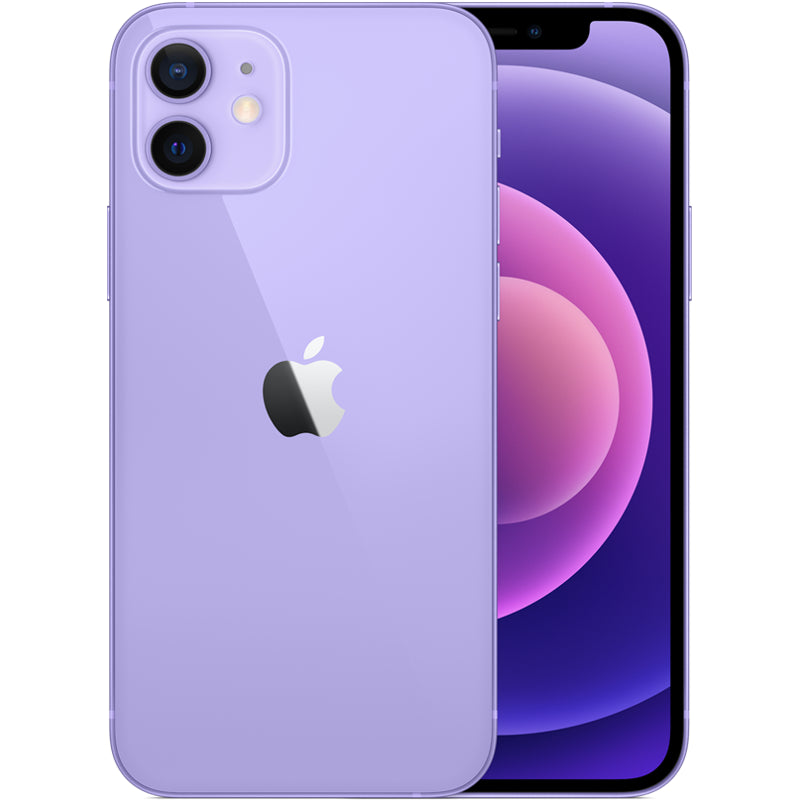 Apple iPhone 12 Mini 64GB iOS 17.4.1 Unlocked SIM 5G Purple Mobile Smartphone